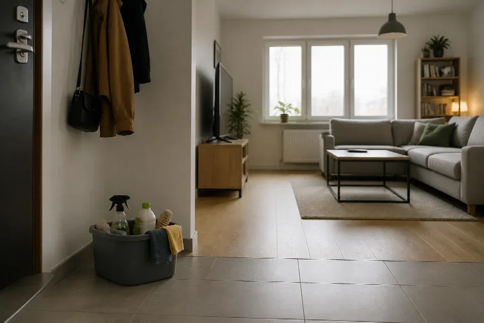 Uspořádaný obývací pokoj pro plánovaný úklid domácnosti – Ostrava
