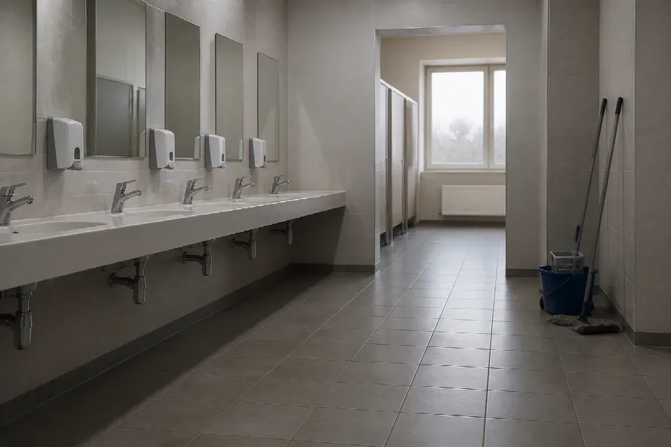 Umývárna připravená pro zónový úklid instituce – Ostrava