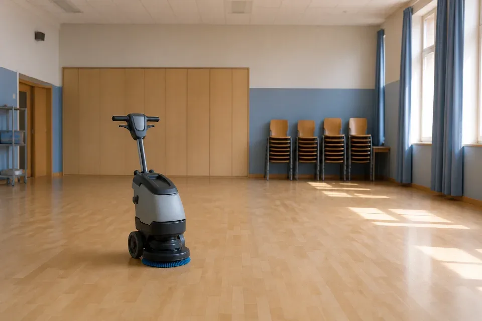 Periodický úklid podlahy v prázdné instituci – Plzeň
