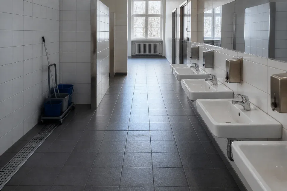 Umývárna připravená pro zónový úklid instituce – Liberec