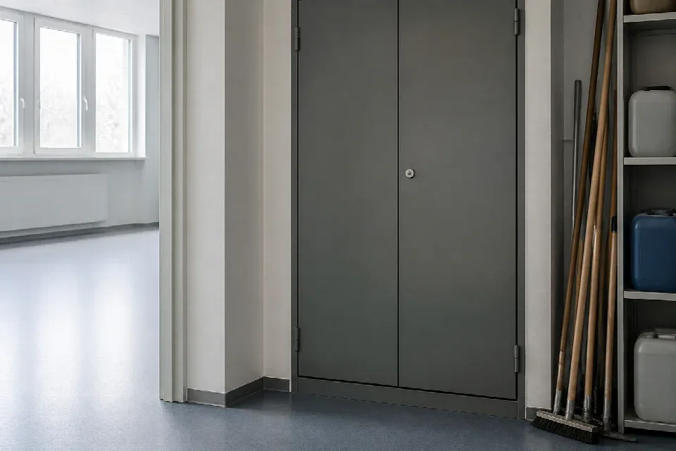 Bezpečně uložené pomůcky pro úklid instituce – Liberec