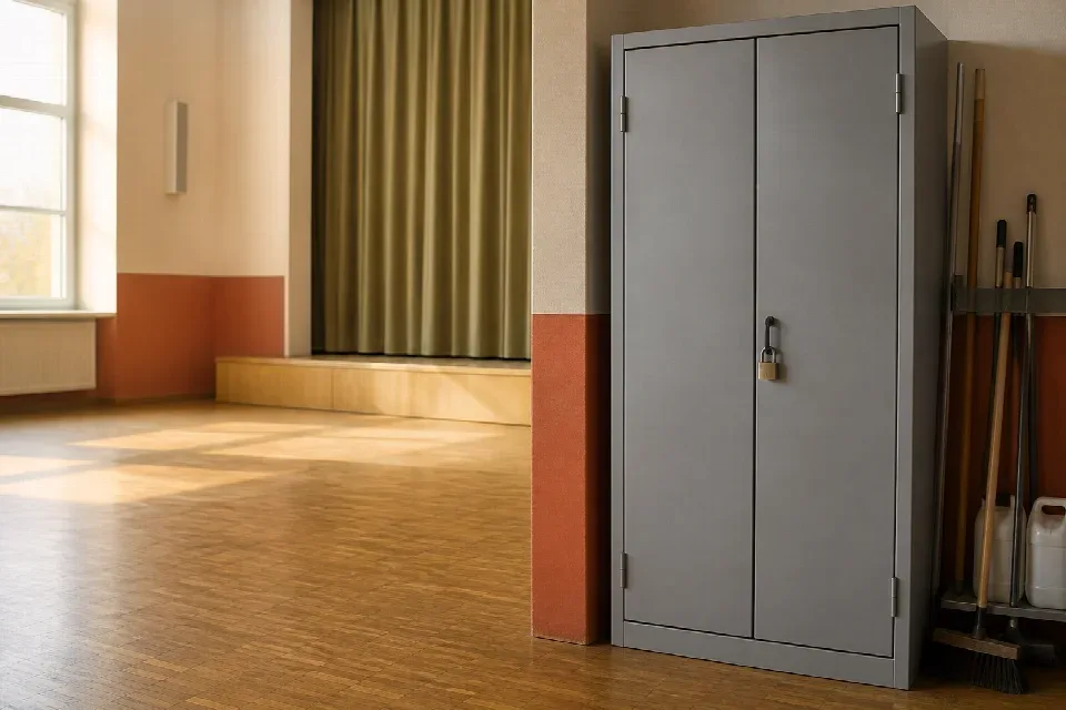 Bezpečně uložené pomůcky pro úklid instituce – Olomouc