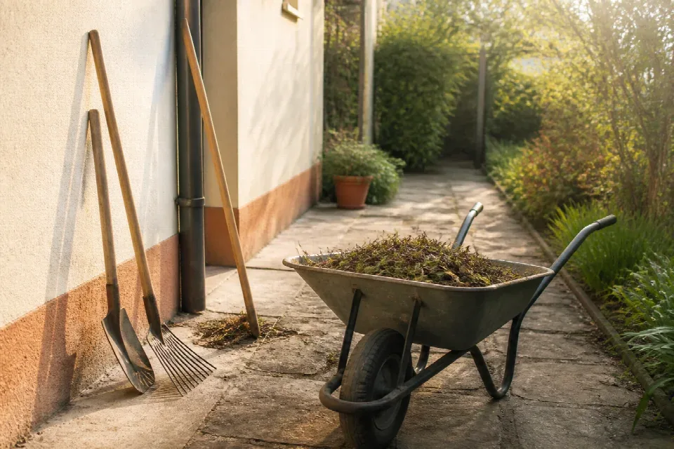 Objem zahradního materiálu a šířka přístupu pro plánování práce – Olomouc