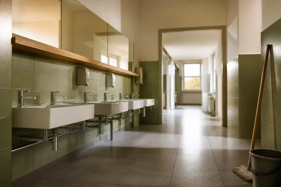 Umývárna připravená pro zónový úklid instituce – Pardubice