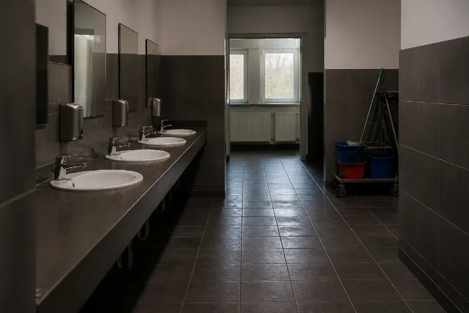 Umývárna připravená pro zónový úklid instituce – Ústí nad Labem