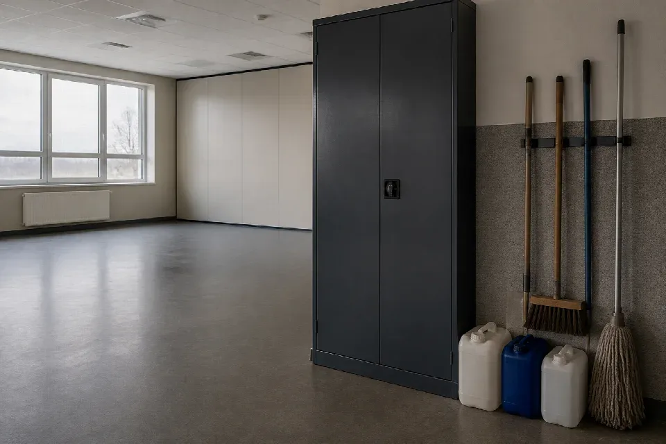 Bezpečně uložené pomůcky pro úklid instituce – Ústí nad Labem